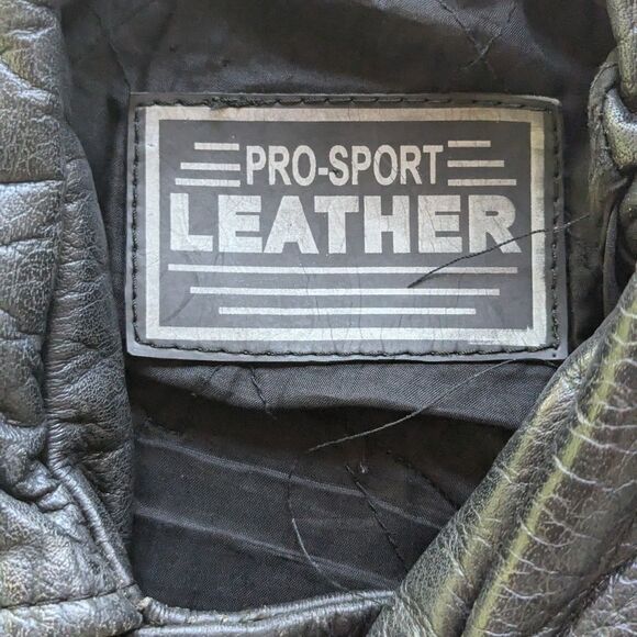 Harley-Davidson Vintage 80s Heavy Leather Motorcycle Jacket Sz 44 L - Picture 7 of 14